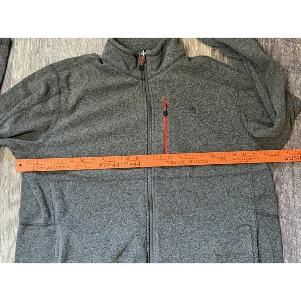 The North Face Polartec Classic Fleece Jacket Mens XL Gray Full Zip Outdoor